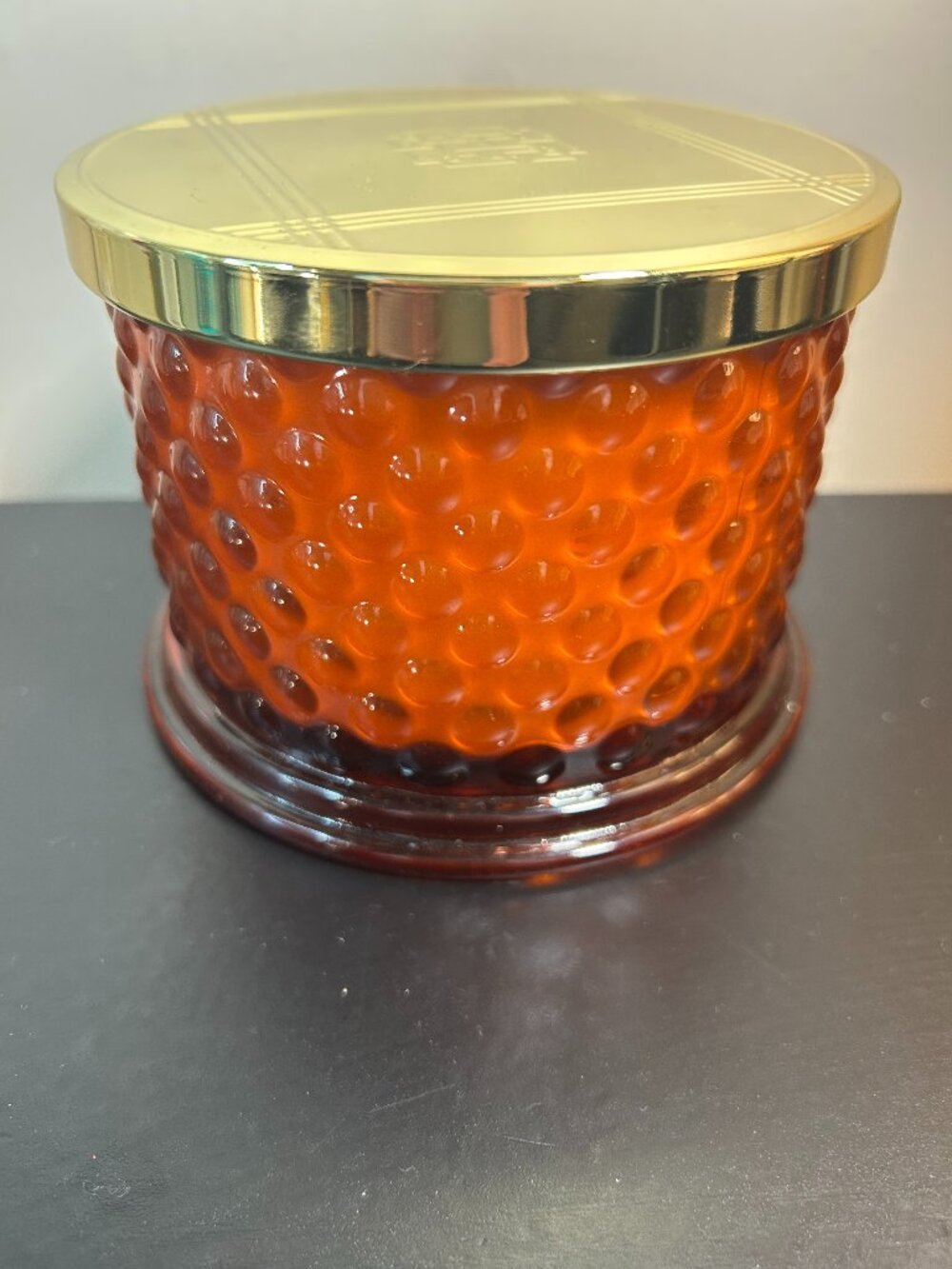 Homeworx by Slatkin Harvest Donut Hobnail Glass 3-Wick Candle 14oz